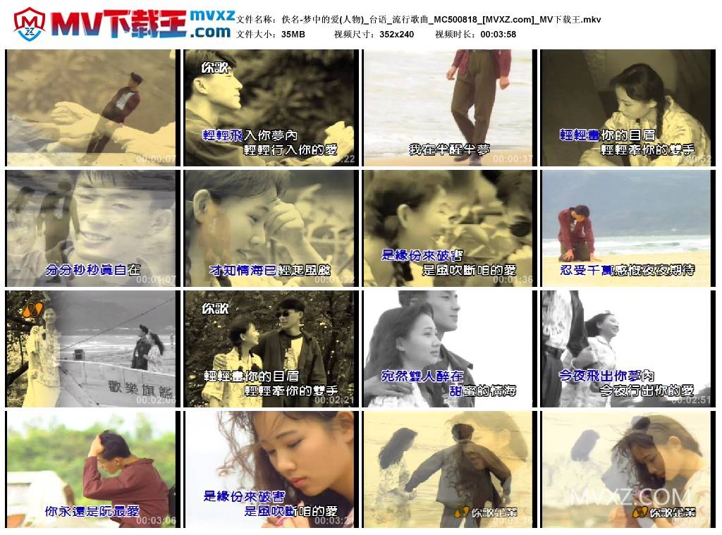 佚名-梦中的爱(人物)_台语_流行歌曲_MC500818